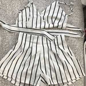 Zaful shorts and crop top set